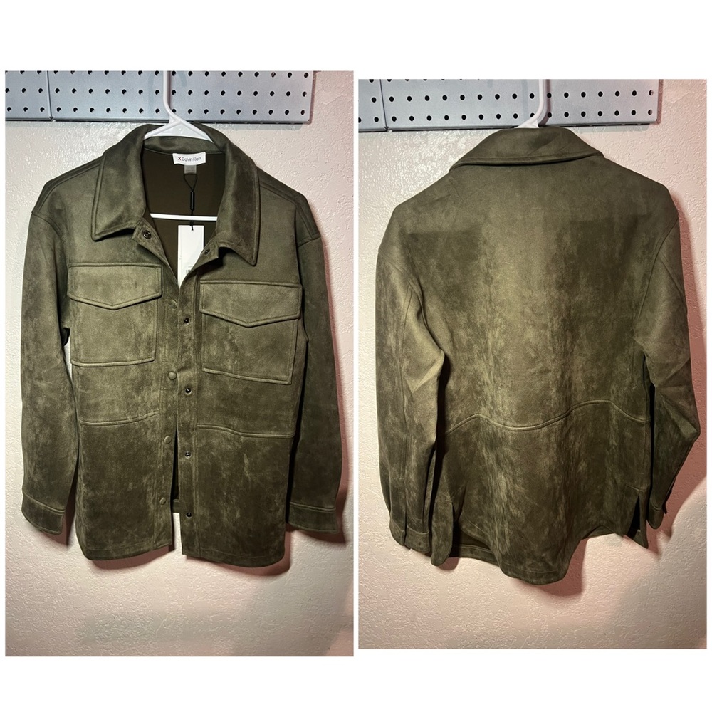 Calvin Klein Olive Suede Men's Jacket